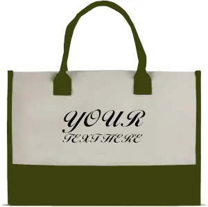 VANESSA ROSELLA Premium Quality Personalized 100% Cotton Canvas Chic Tote Bag