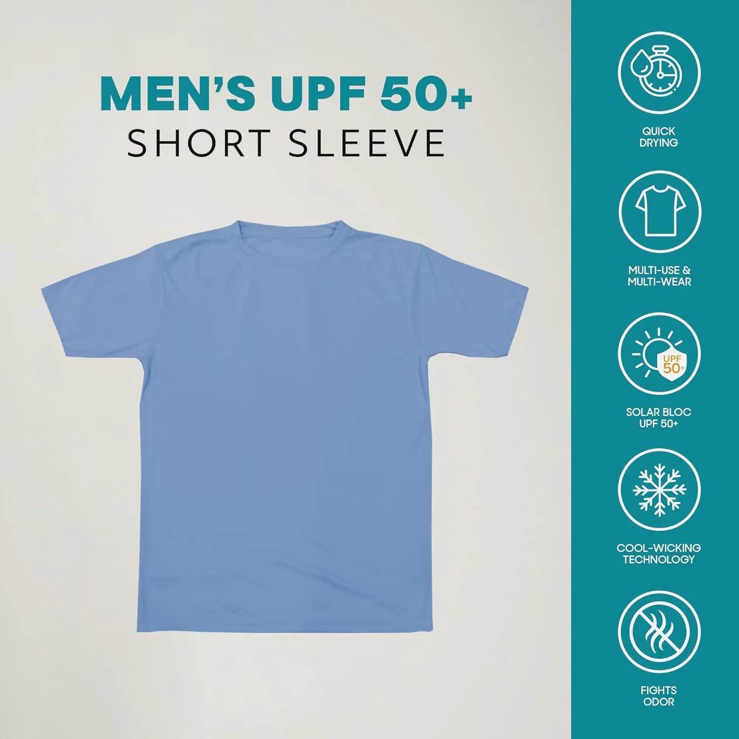 Vapor Apparel Men’s UPF 50  UV Sun Protection Short Sleeve Performance T-Shirt for Sports and Outdoor Lifestyle