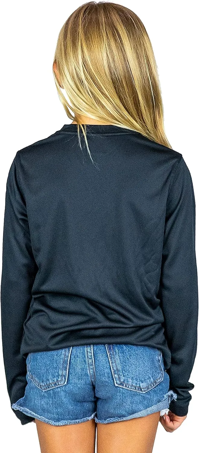 Vapor Apparel Youth Boys and Girls UPF 50  Quick Dry Sun Protection Outdoor Swim Performance Rash Guard Long Sleeve Shirt