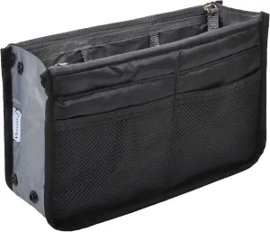Vercord Purse Organizer Insert for Handbags Bag Organizers Inside Tote Pocketbook Women Nurse Nylon 13 Pockets Black Large