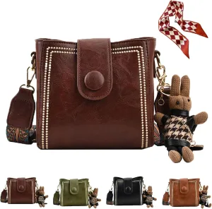 Vintage Fashion Bag with Adjustable Wider Shoulder Strap, Vintage Retro Small Water Bucket Bag, Vintage Fashion Crossbody Bag