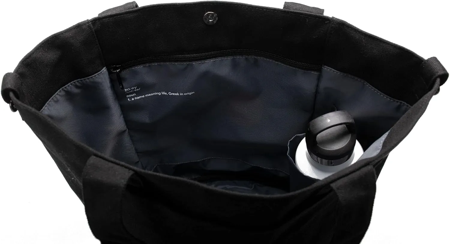 VOORAY 22L Zoey Tote Bag | Organic Cotton Material | Versatile Everyday Use | Fits Your Laptop | Water Bottle Sleeve