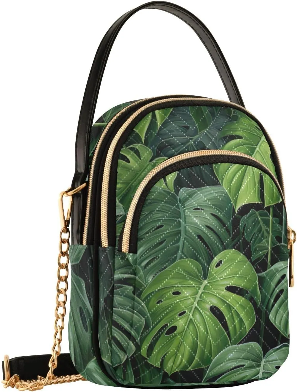 Walls Hand Painted Women's Crossbody Bag, Triple Compartment Crossbody Bag, Crossbody Purses for Women Travel