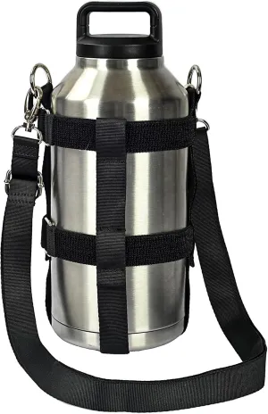 Water Bottle Holder with Strap - Fits Yeti, Hydro Flask, Stanley Tumbler - Ideal Water Bottle Carrier for Men and Women Walking or Hiking (Basic)
