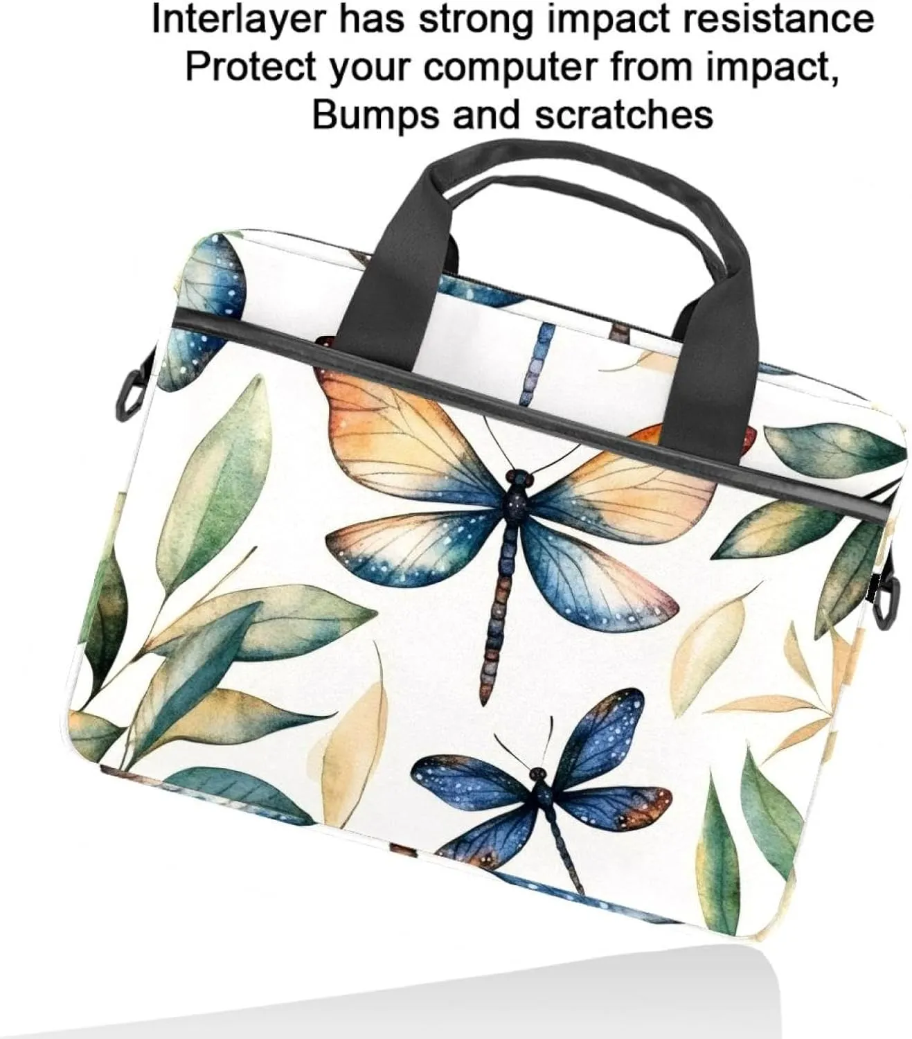 Watercolor Cute Cats Laptop Shoulder Bag Slim Computer Briefcase Laptop Sleeve Messenger Case