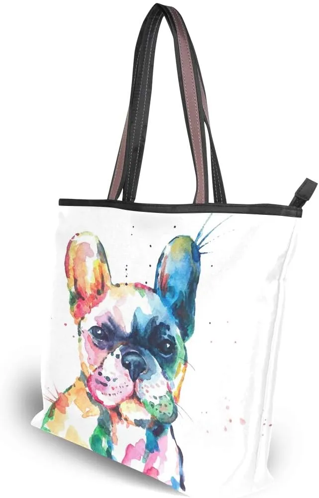 Watercolor Magic Gnomes Stars Handbags and Purse for Women Tote Bag Large Capacity Top Handle Shopper Shoulder Bag