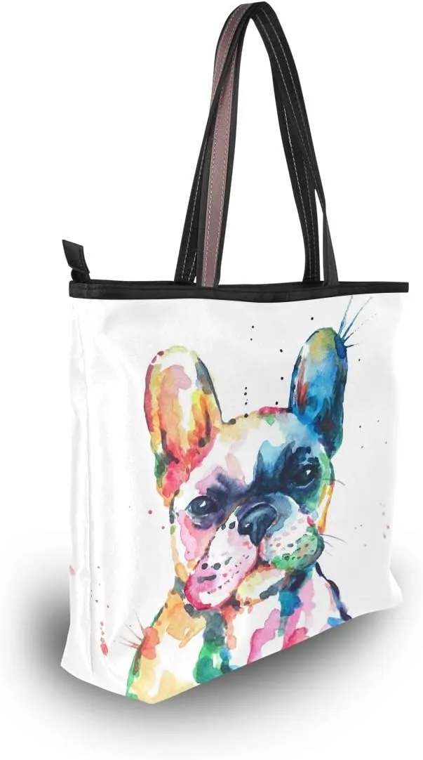Watercolor Magic Gnomes Stars Handbags and Purse for Women Tote Bag Large Capacity Top Handle Shopper Shoulder Bag