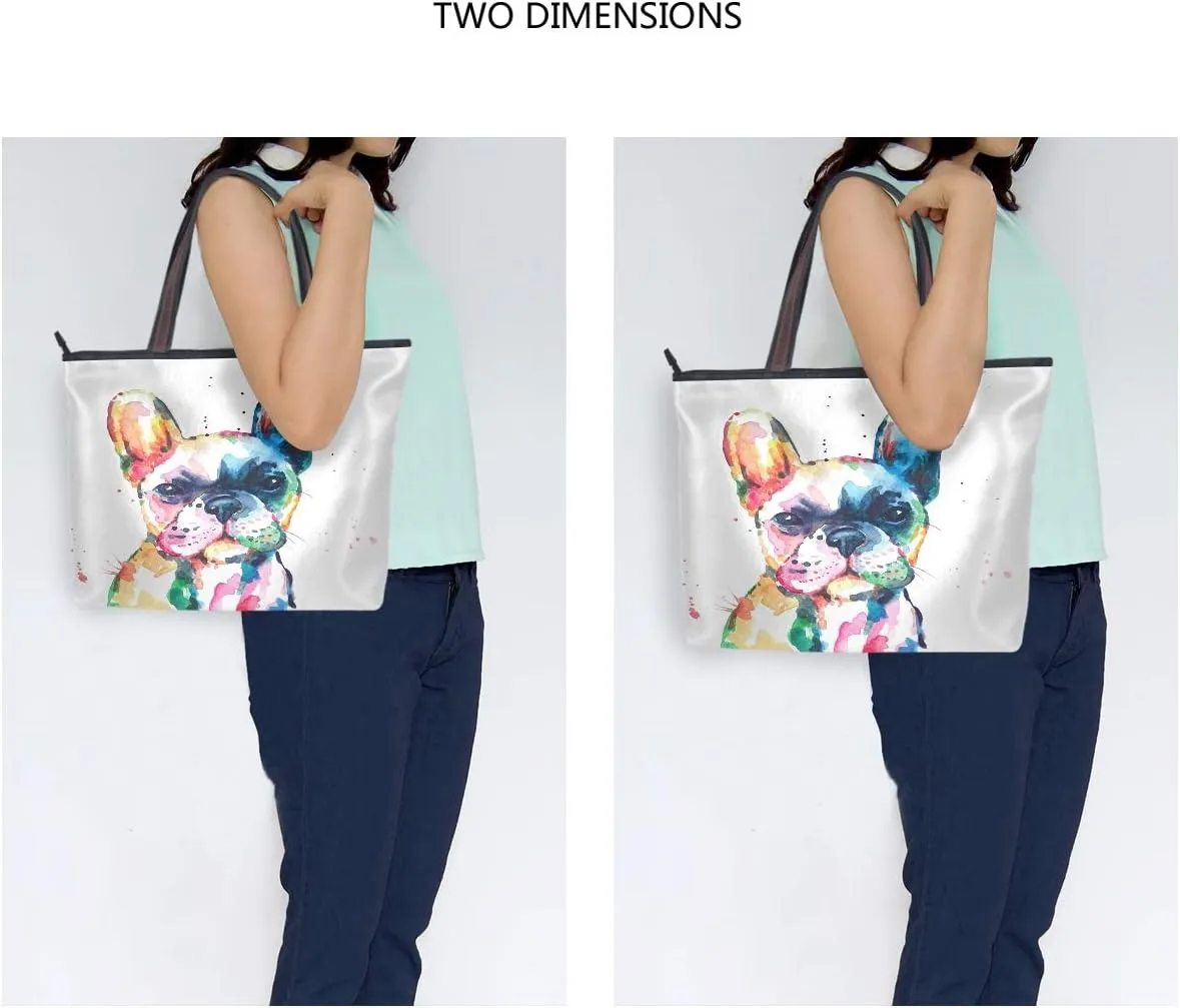 Watercolor Magic Gnomes Stars Handbags and Purse for Women Tote Bag Large Capacity Top Handle Shopper Shoulder Bag