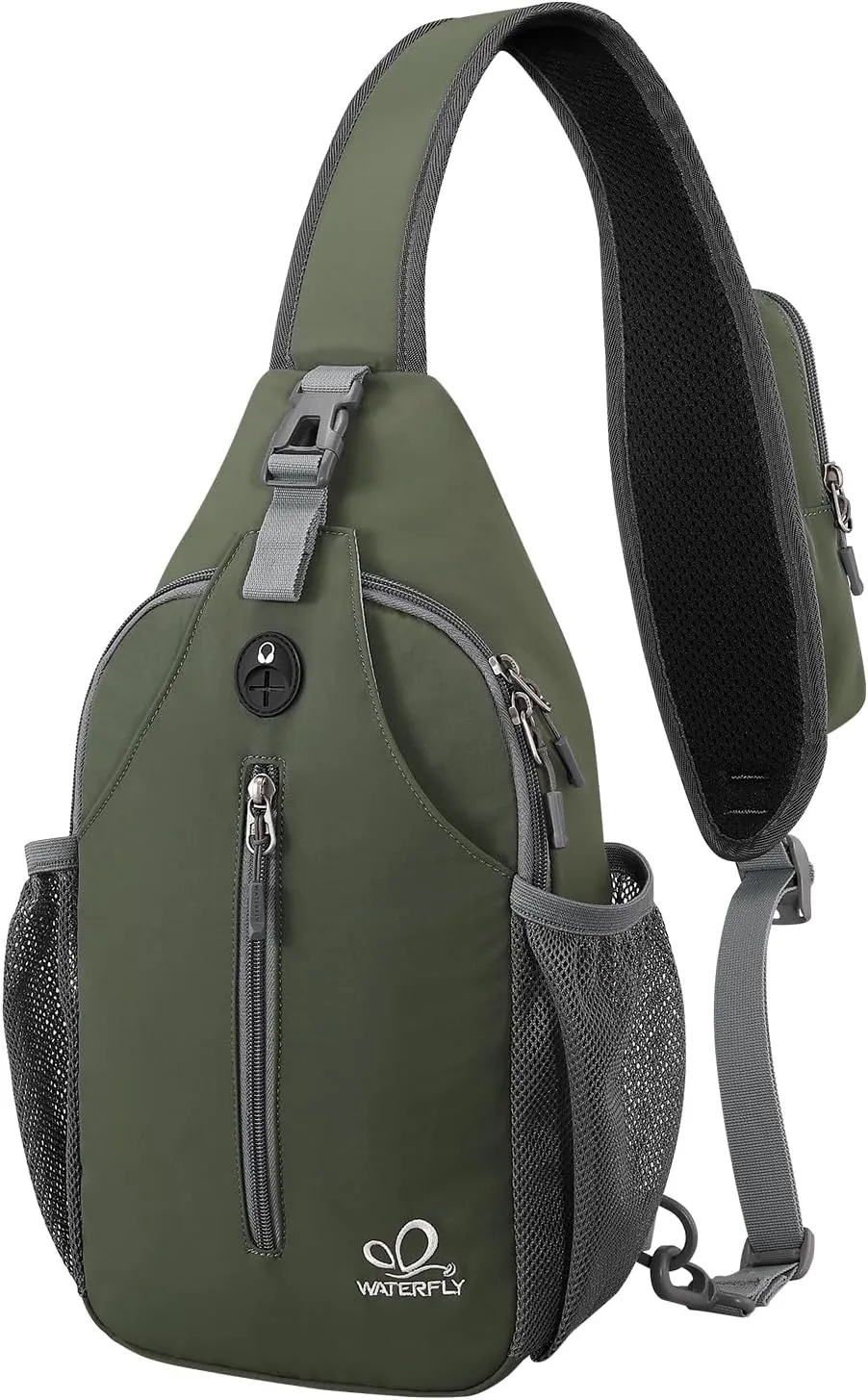 WATERFLY Crossbody Sling Backpack Sling Bag Travel Hiking Chest Bag Daypack