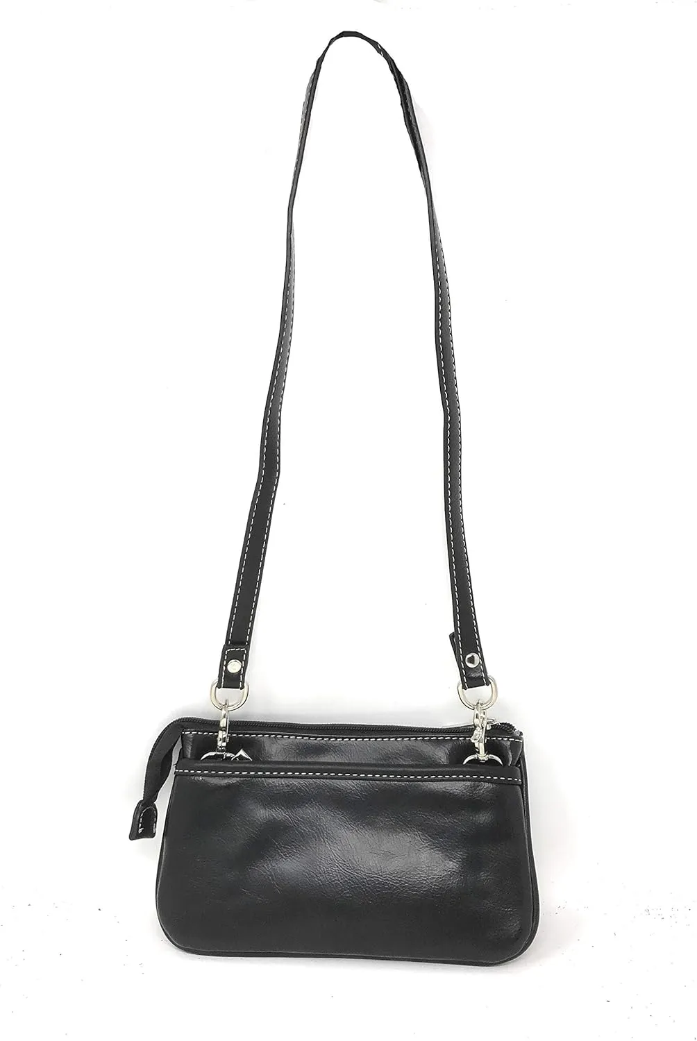 Western Rhinestone Embroidery Laser Cut Floral Wallet Crossbody Clutch Bag Purse in 3 colors