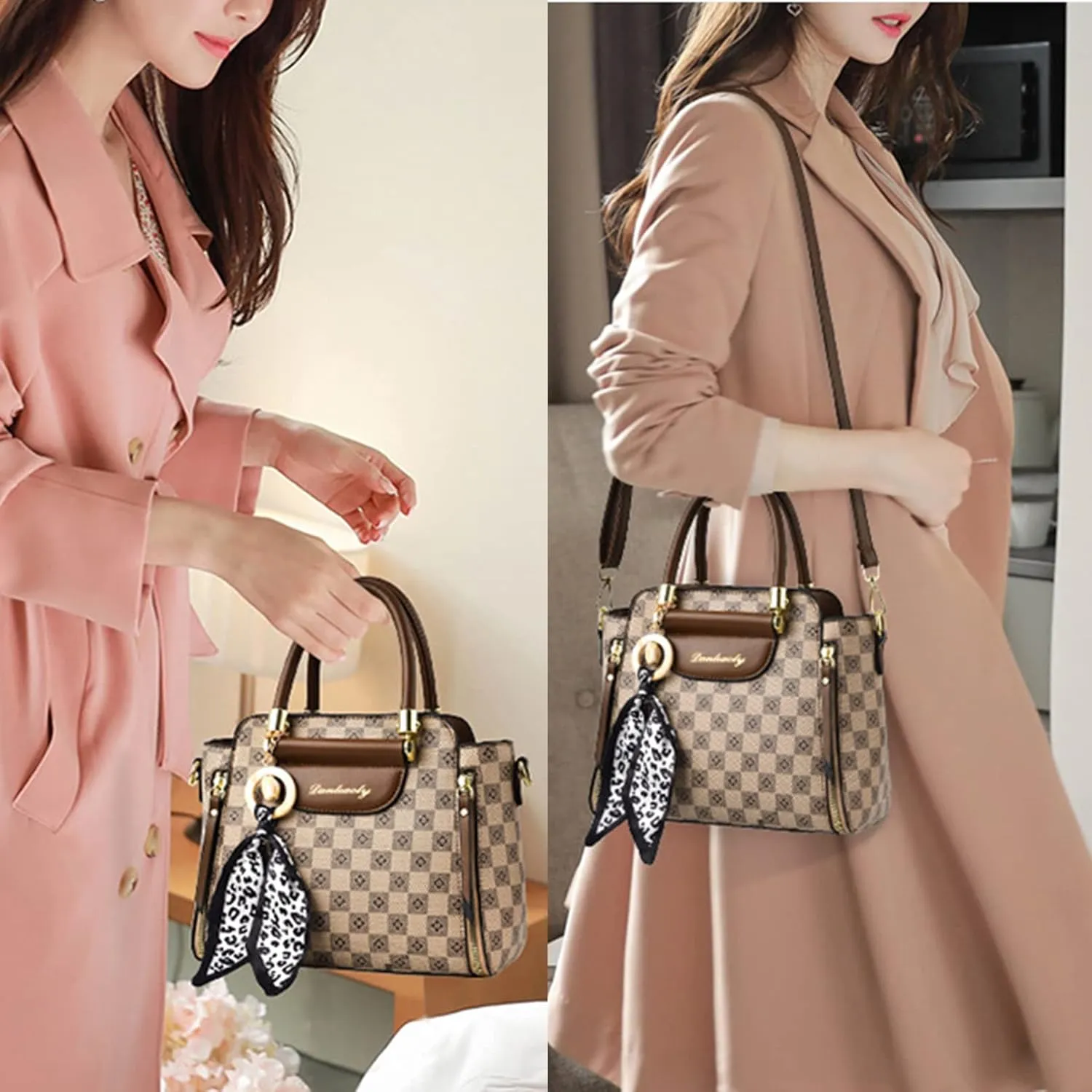 Women Handbags and Purse Tote Bags Ladies Satchel Shoulder Bag Retro Top Handle Hobo Purse