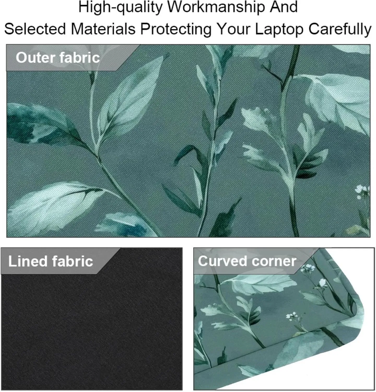 Women Laptop Bag Watercolor Easter Eggs and Green Leaves Laptop Computer Bag Work Tote Bag Shoulder Messenger Bag