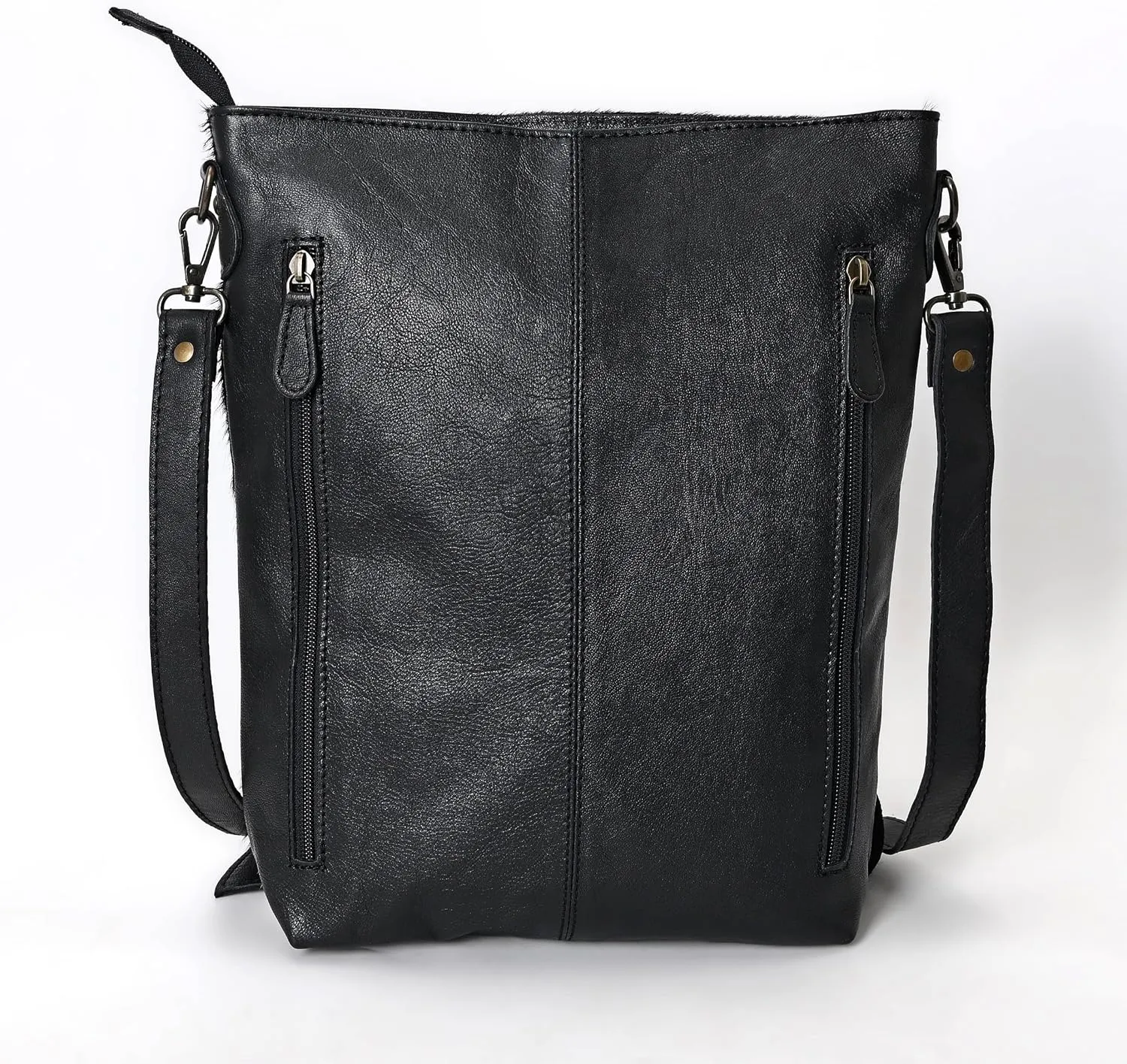 Women Natural Cowhide Leather Hand Bag With Adjustable Detachable Strap Leather Massenger Handbag