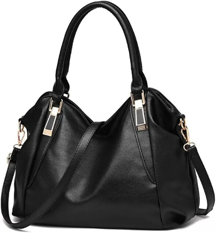 Women Soft Synthetic Patent Leather Handbag Large Capacity Female Tote Clutches Shoulder Messenger Crossbody Bag