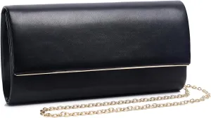 Women's Evening Clutch Bags for Formal Cocktail Prom Wedding Party Patent Leather Dressy Foldover Purse Christmas gift