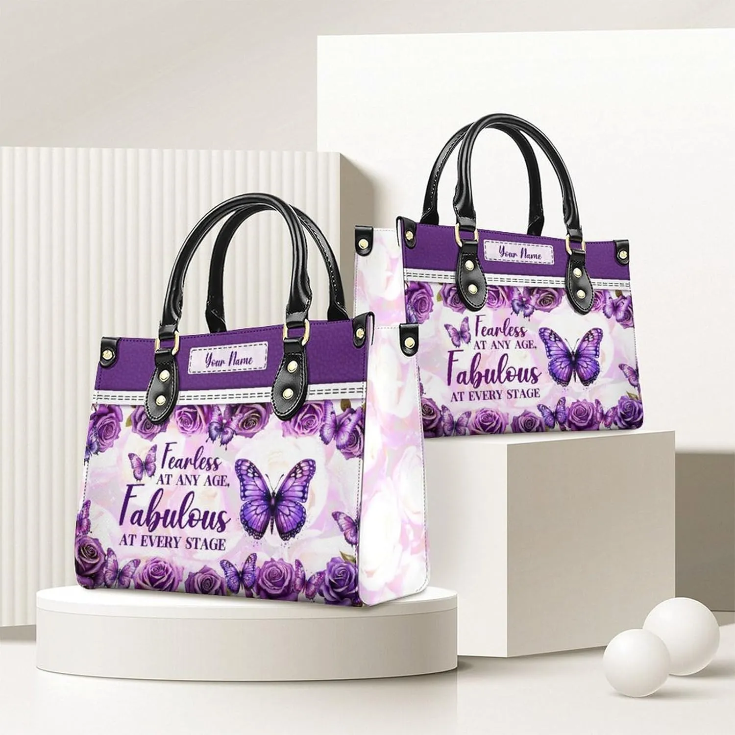 Womens Handbag - Flowers Tote Bags for Women gifts - Shoulder Purses for Shopping Daily Use - PU Leather Bag