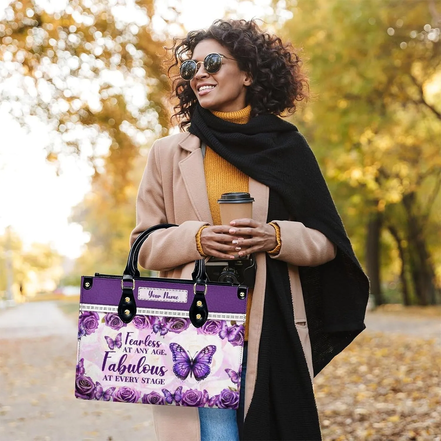 Womens Handbag - Flowers Tote Bags for Women gifts - Shoulder Purses for Shopping Daily Use - PU Leather Bag