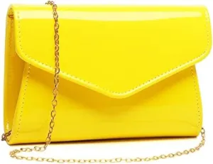 Women's Mini Shiny Candy Patent Leather Evening Bag Bridal Party Clutch Purses Cocktail Prom Handbags