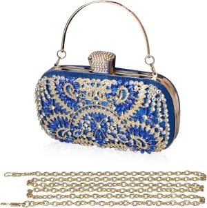 Womens Rhinestone Evening Bag Crystal Clutch Bag Sparkly Glitter Handbag