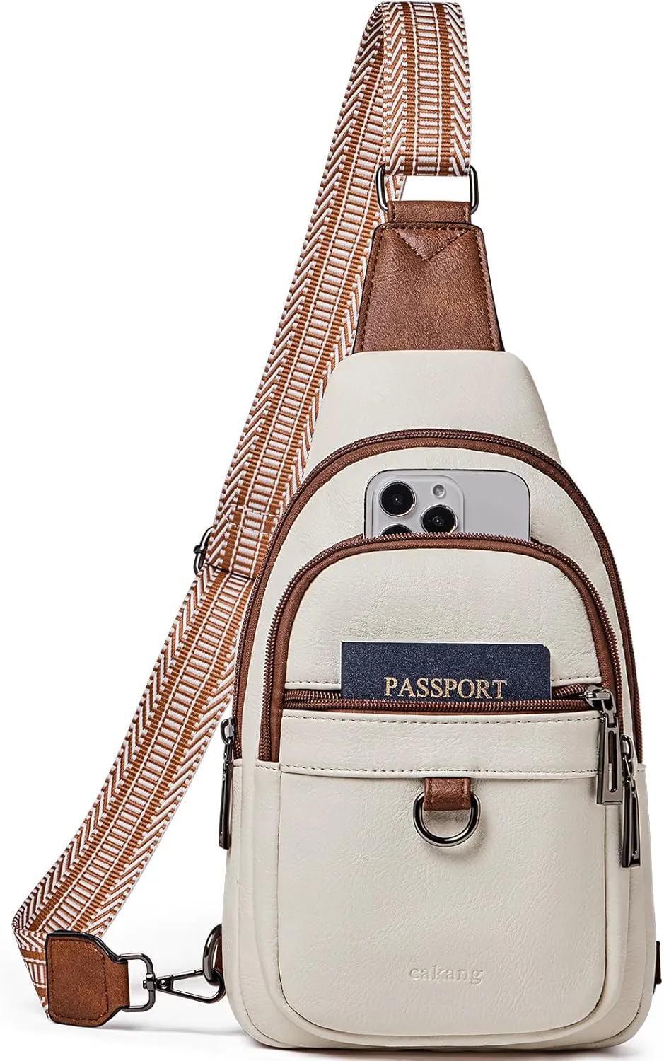 Womens Sling Bag Crossbody Bags for Women Vegan Leather Sling Backpack Daypack Fanny Pack Crossbody Purse Travel