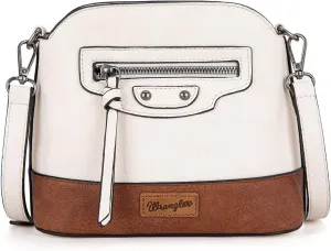 Wrangler Cow Print Crossbody Bag for Women Western Cross Body Purse with Signature Strap