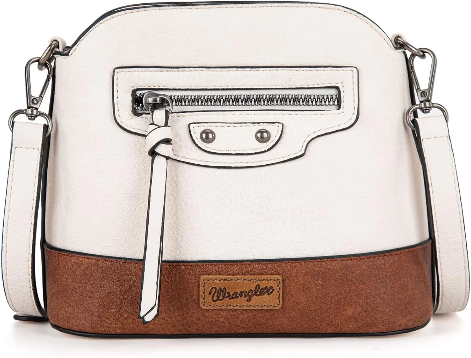 Wrangler Cow Print Crossbody Bag for Women Western Cross Body Purse with Signature Strap