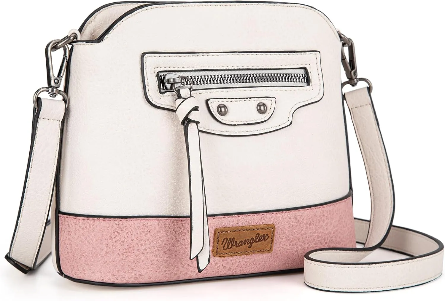 Wrangler Cow Print Crossbody Bag for Women Western Cross Body Purse with Signature Strap
