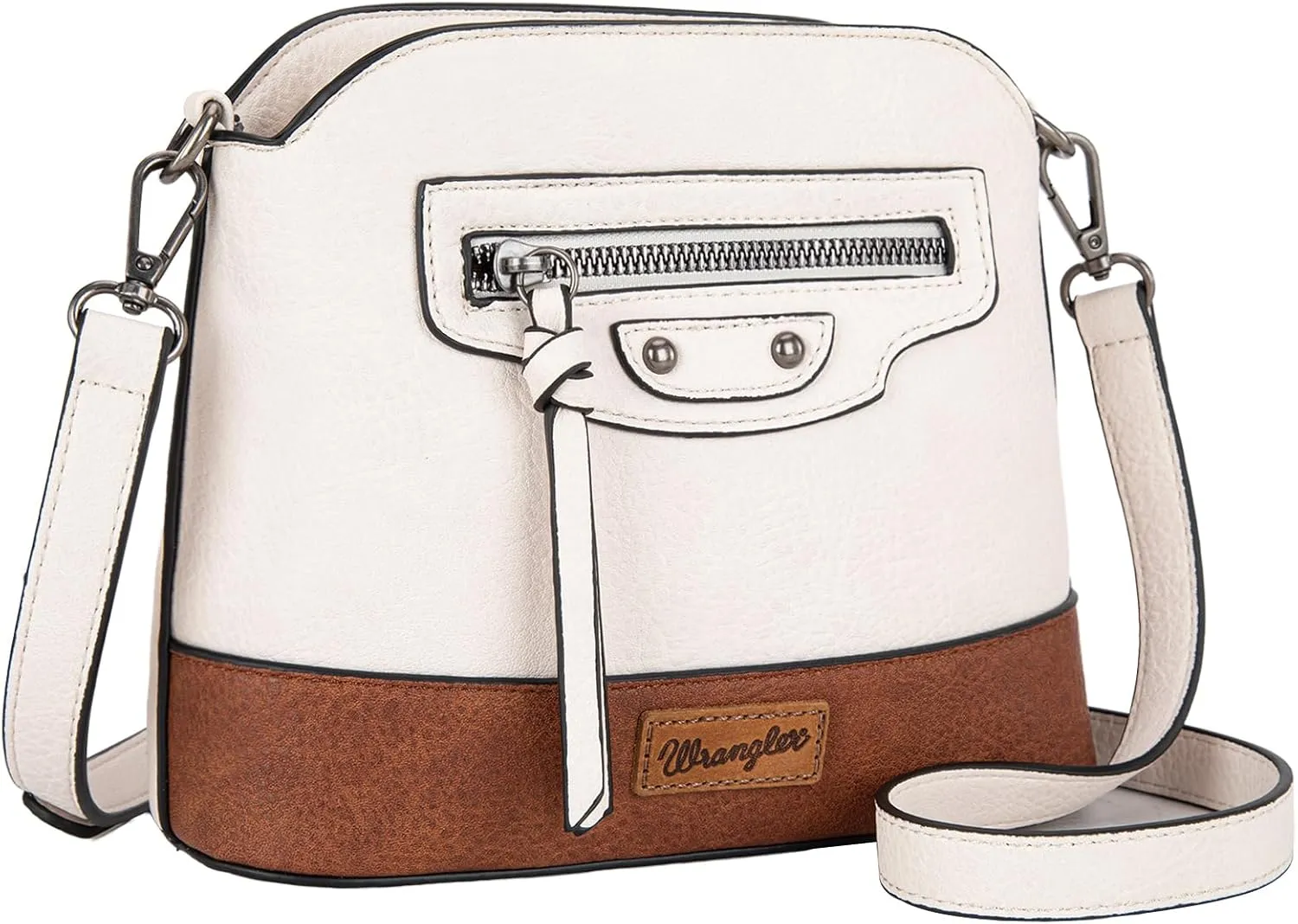 Wrangler Cow Print Crossbody Bag for Women Western Cross Body Purse with Signature Strap