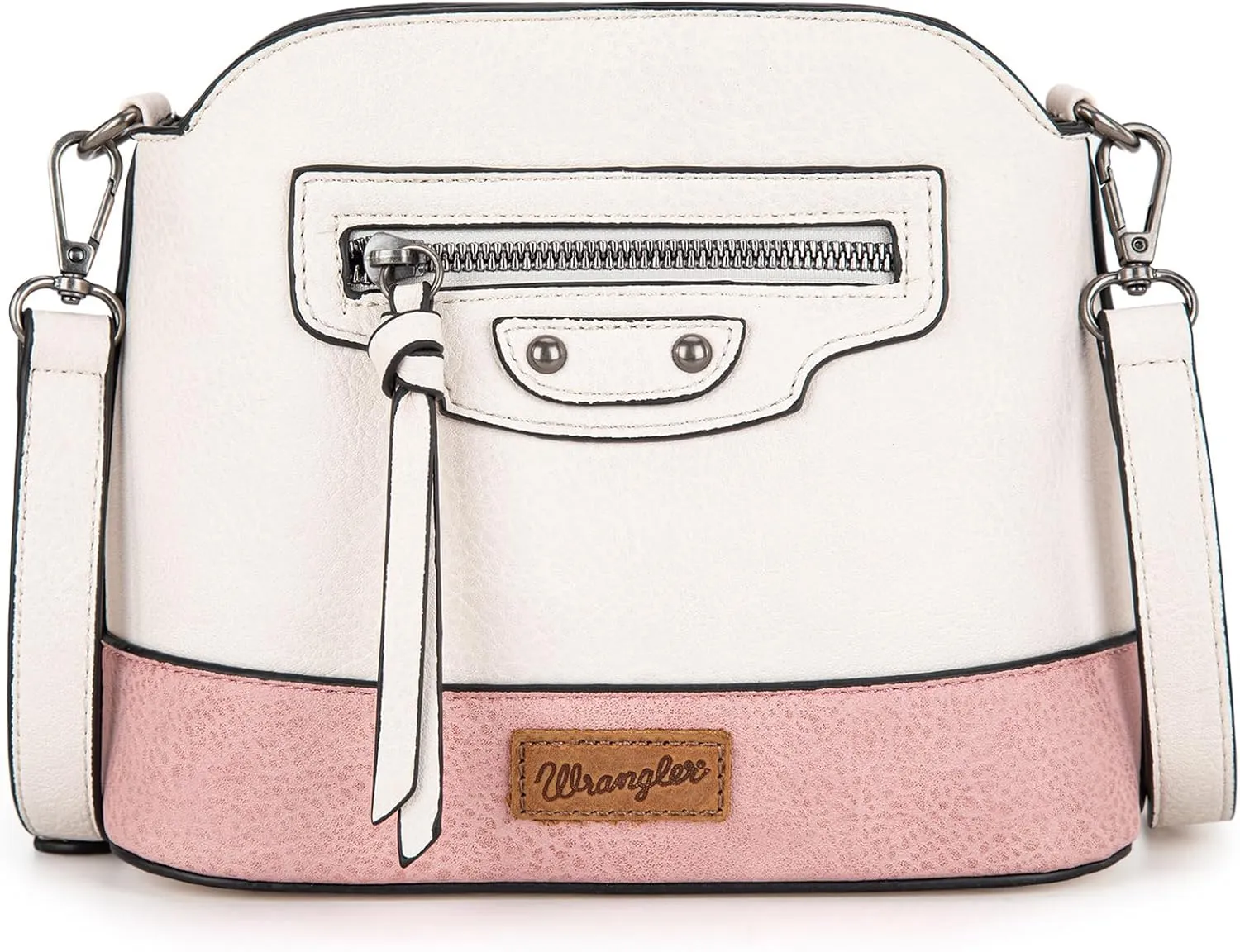 Wrangler Cow Print Crossbody Bag for Women Western Cross Body Purse with Signature Strap