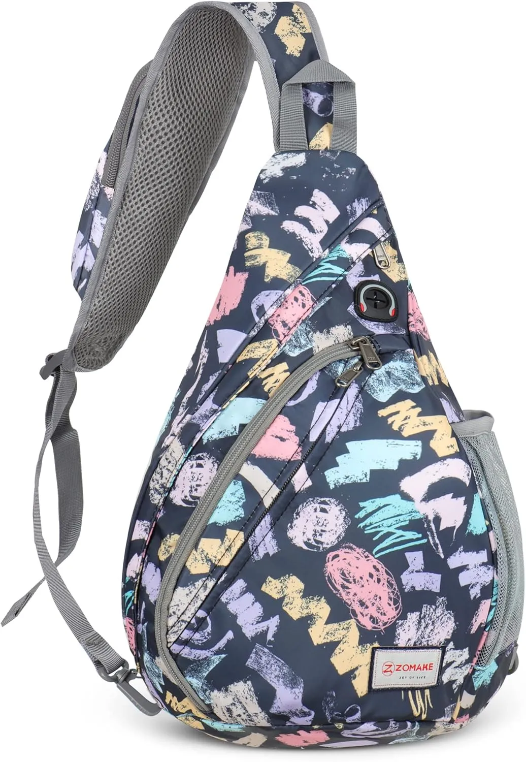ZOMAKE Sling Bag for Women Men, Small Crossbody Sling Backpack, Mini Water Resistant Shoulder Bag